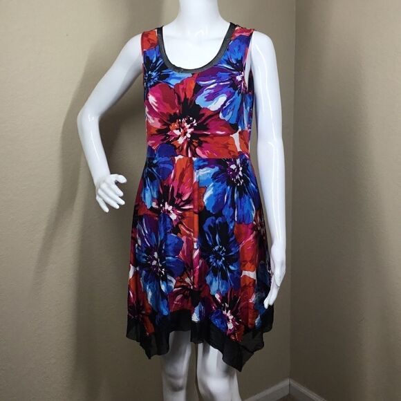 Cable & Gauge Mesh Trim Tank Skater Dress (G7) - Picture 1 of 5